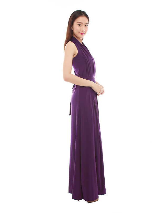 Marilyn Maxi Dress in Velvet Purple